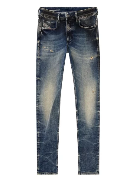 Blugi Diesel din piele albastru