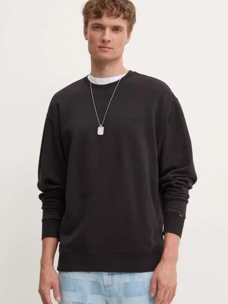 Dukserica Levi's za muškarce s kapuljačom bez uzorka crna