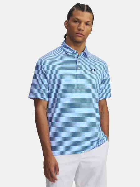 Polo Under Armour cu dungi albastru