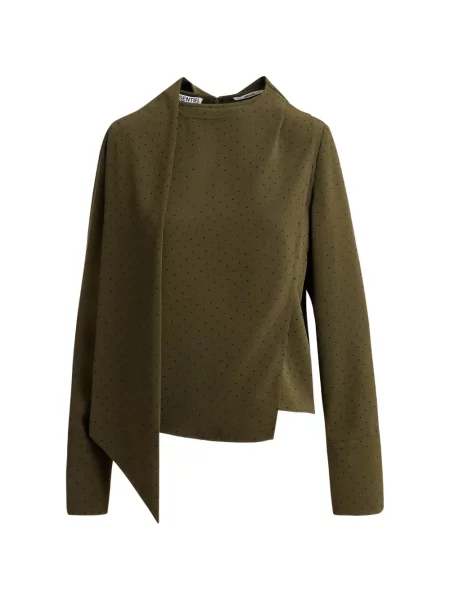 Stras top Essentiel Antwerp asimetric verde