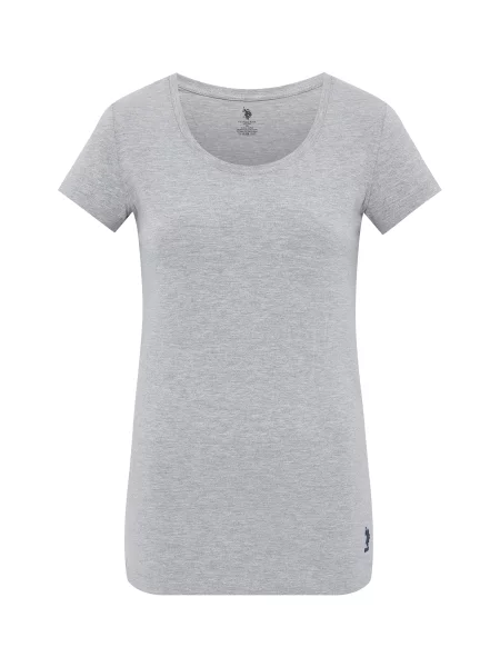 Футболка US Polo світло-сірий/меланж сіра