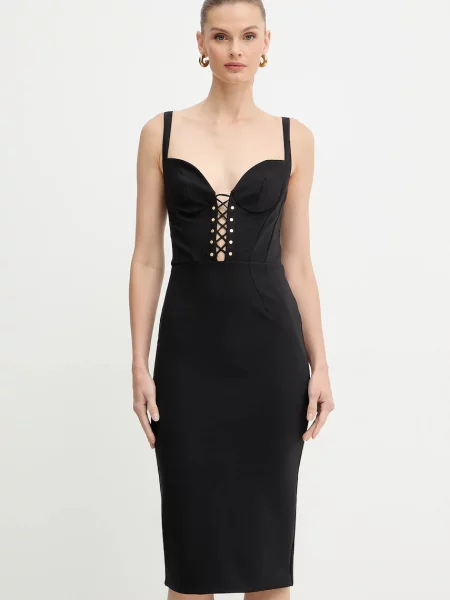 Elisabetta Franchi rochie mini mulata negru