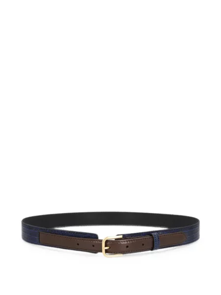 Cu centură curea Dries Van Noten din piele albastru