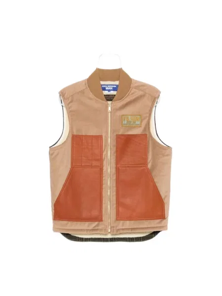 Kamizelka Junya Watanabe skórzana beżowa