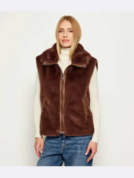 Pinko Vestă DEYN maro