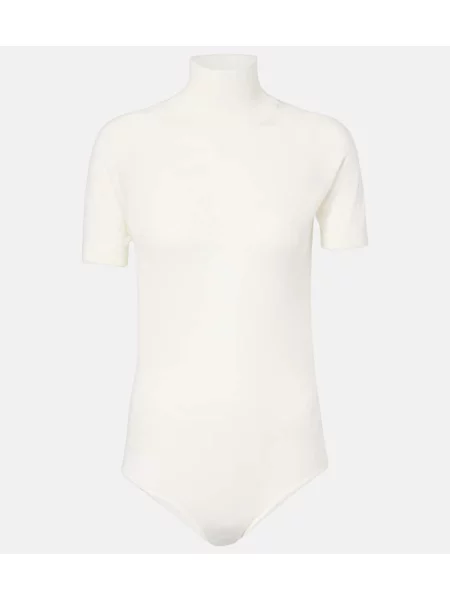 Body Alaïa de lână alb