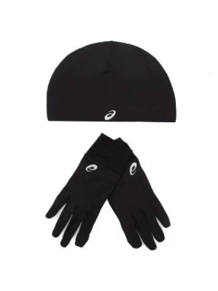Komplet čepice rukavice ASICS Running Pack performance black černé