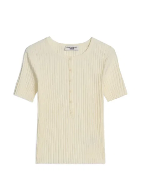 Scurt tricou polo Marc O'polo alb