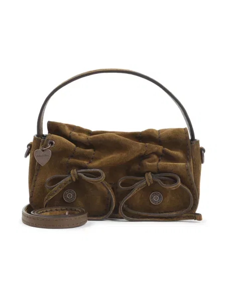 Torebka crossbody Acne Studios zamszowa brązowa