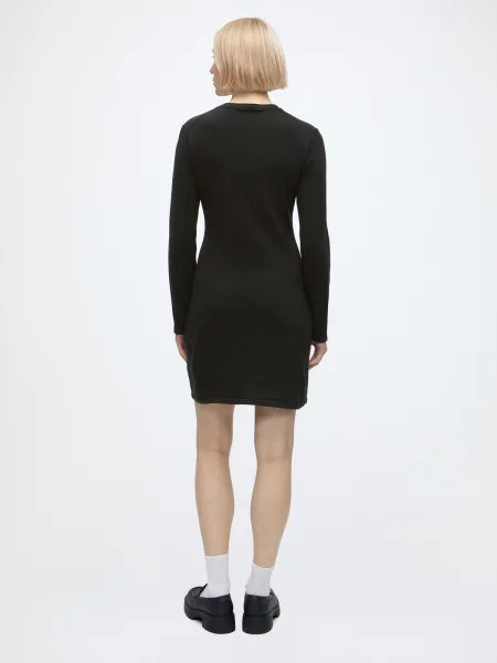 Calvin Klein Jeans Pletené šaty / biela čierna