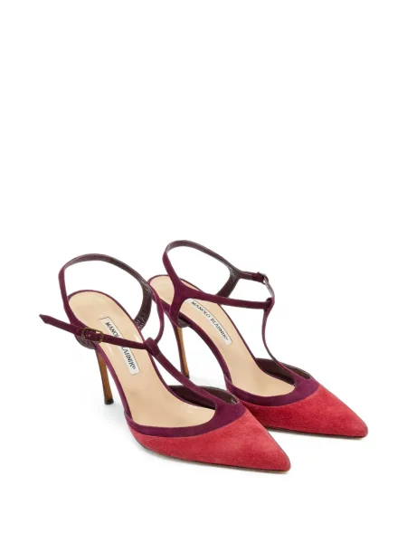 Sandale Manolo Blahnik cu bretele violet