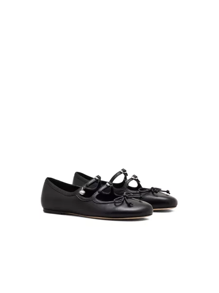 Balerinki Marc Jacobs skórzane czarne