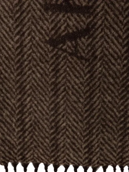 Fular Armani Exchange cu imagine cu model herringbone maro