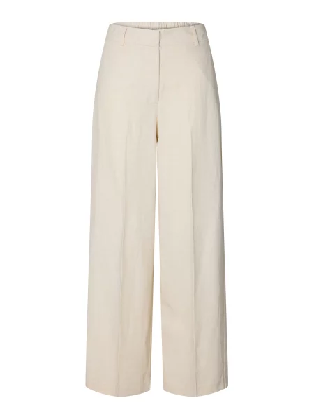 SELECTED Pantaloni cu dungă SLFMARGO-TARA' bej
