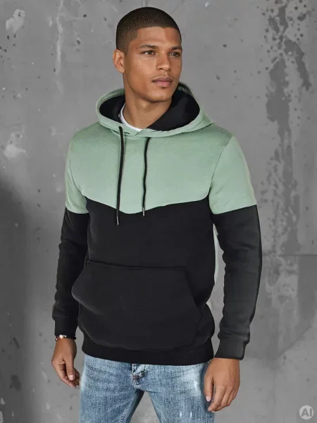 Bluza basic z kapturem Dstreet miętowa