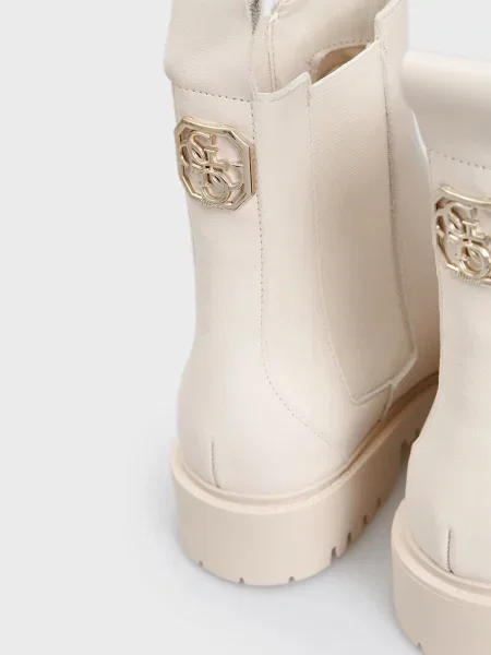Шкіряні черевики челсі Guess білі