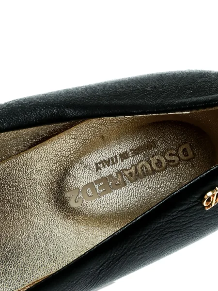 Balerini Dsquared2 din piele cu model floral negru