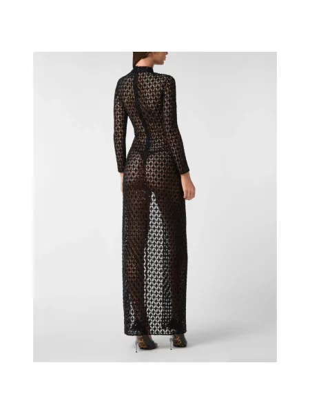 Sukienka maxi Philipp Plein czarna