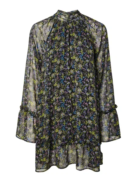 PIECES Rochie PCVITA albastru deschis / galben / roz negru