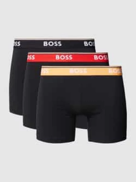 Obcisłe bokserki z elastycznym z logo w zestawie 3 szt. Boss czarne