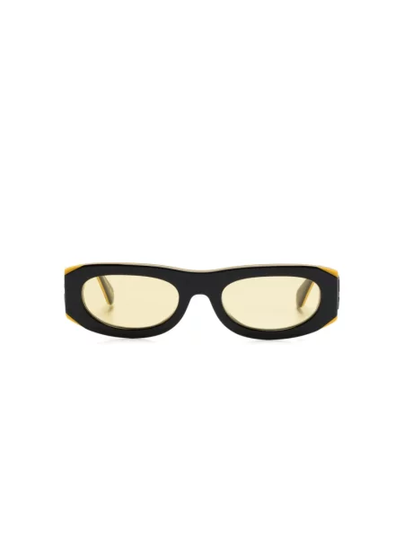 Off White Akcesoria unisex Czarny ONE SIZE Czarne/Jasnożółte Kocie Okulary Orlando białe