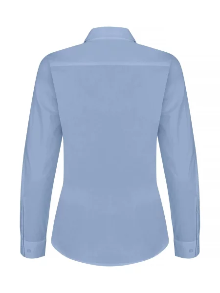 Clique Koszula Stretch Długi Rękaw — regular fit z – niebieska
