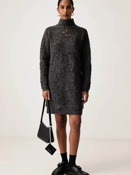 ERMANNO Firenze rochie tricotată gri