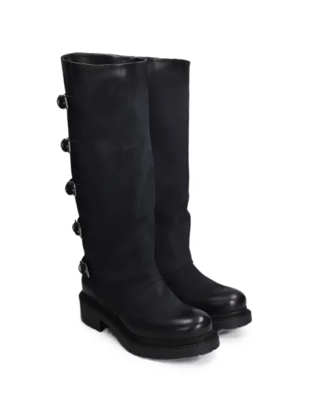 Botine Metisse din nubuc cu cataramă negru