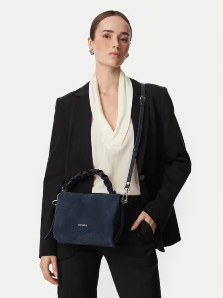 Замшевая сумка Coccinelle синяя