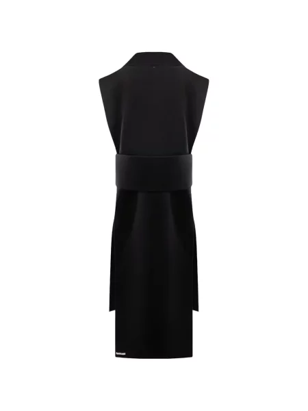 С яка палто Sportmax без ръкави черно