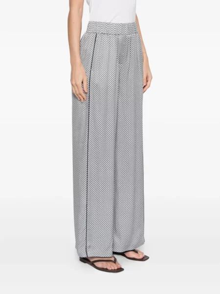 Dungă laterală pantaloni Peserico cu dungi alb