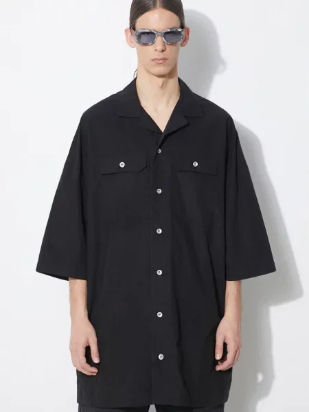 Rick Owens camasa din Magnum Tommy Shirt barbati relaxed negru
