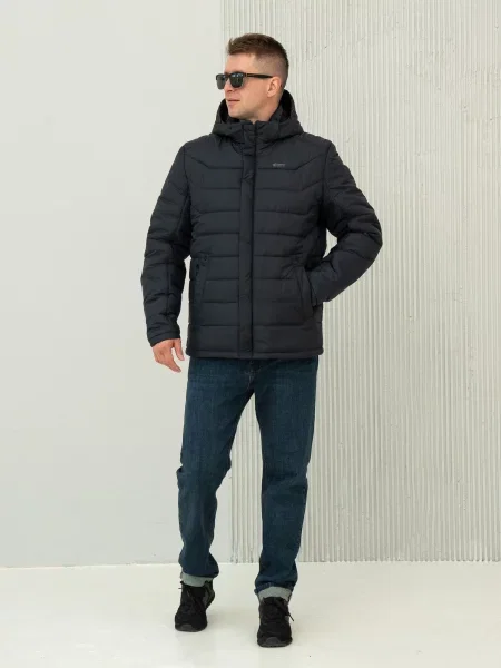 Классический пуховик City Fashion Classic синий