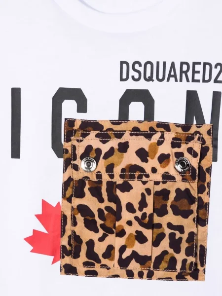 Koszulka dziecięca Dsquared2 biała