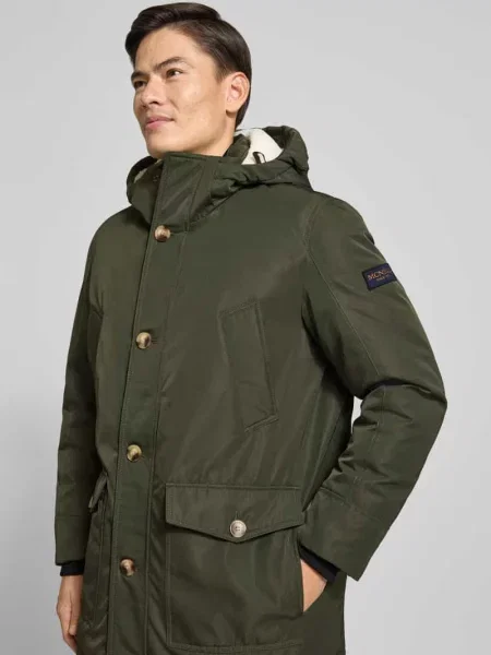 Parka z kapturem i z patką model J-HUNT' Mcneal oliwkowa