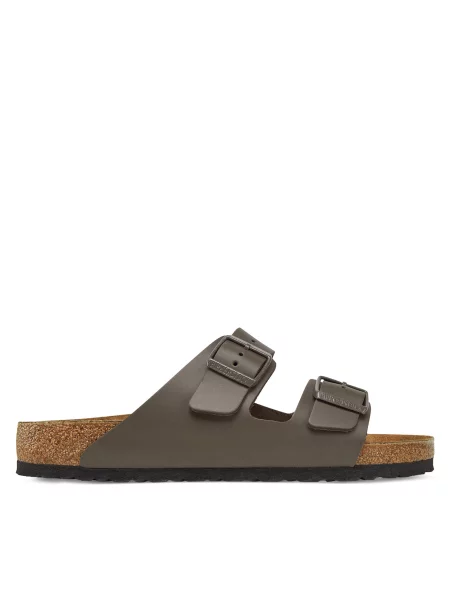 Шкіряні шльопанці Birkenstock Arizona коричневі