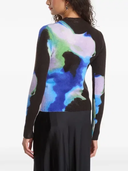 Pulover Desigual cu imagine cu imprimeu abstract albastru