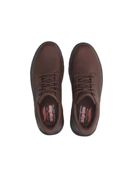 Členkové topánky Skechers hnedá