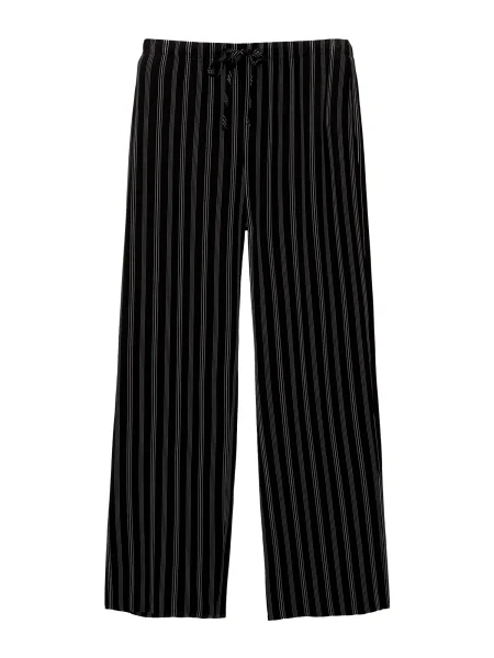 Pull&Bear Pantaloni negru alb