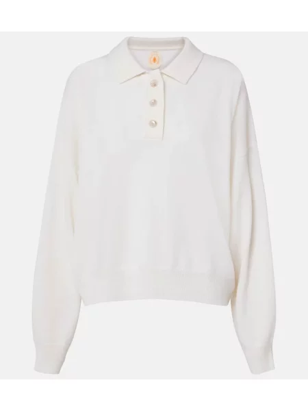 Volnena polo majica Jardin Des Orangers bela