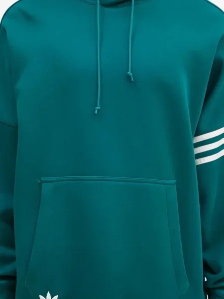 Hanorac cu glugă Adidas cu broderie verde