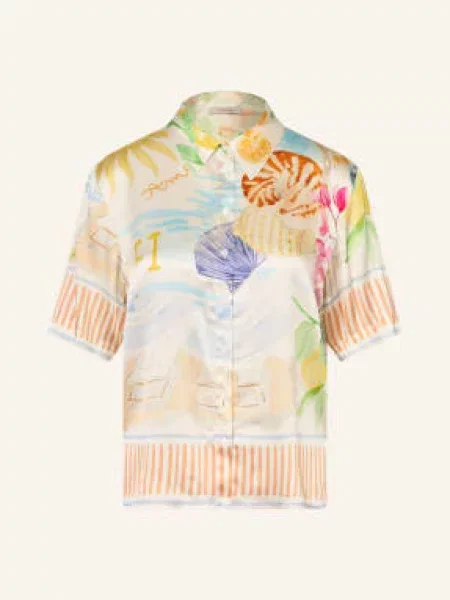 Lilienfels Bluzka Koszulowa Z Jedwabiu weiss biała