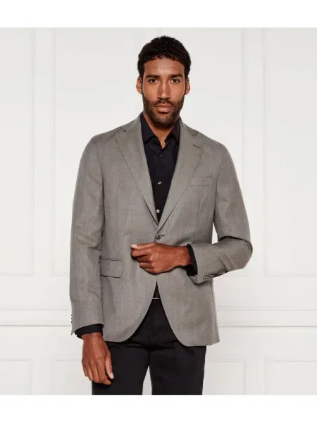 Oscar Jacobson De lână sacou Fogerty gri