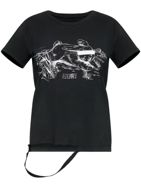 Tricou Mm6 Maison Margiela cu imagine negru