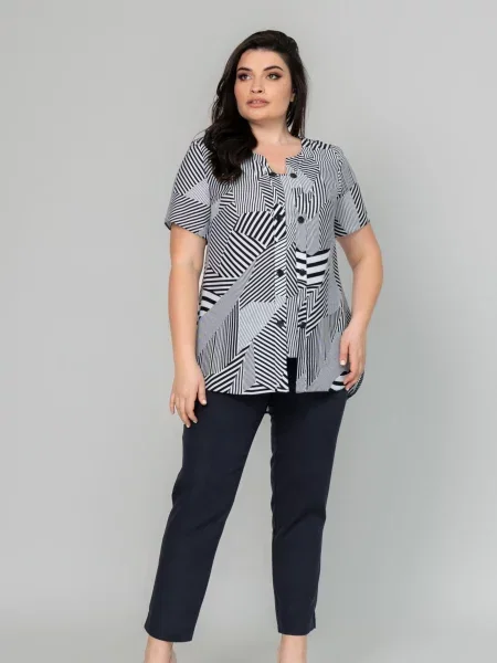 Блуза All Posa бавовна/поліестер чорний