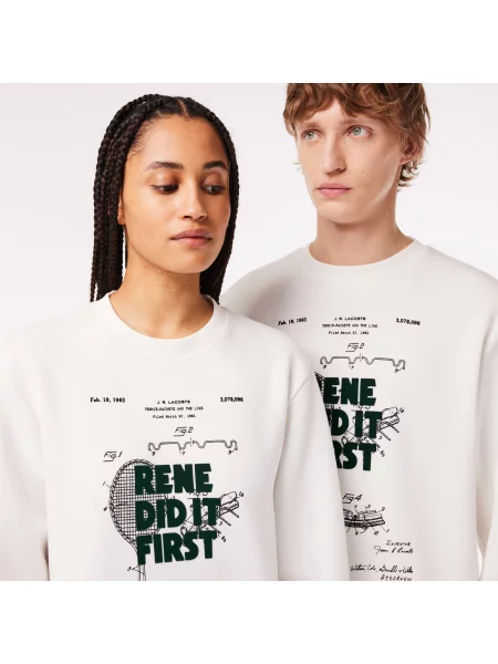 Lacoste Bluza Unisex Lacoste beżowa