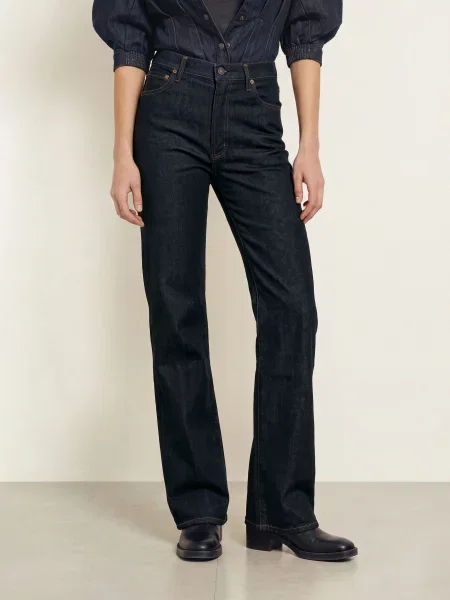 Agolde Jeansy Straight Harper schwarz