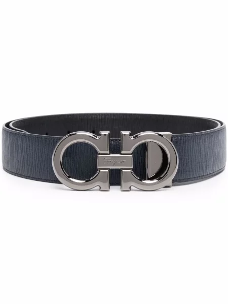 Curea Salvatore Ferragamo din piele albastru