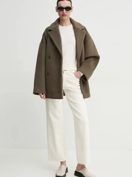 Sweter z domieszką wełny Lance lekki beżowy