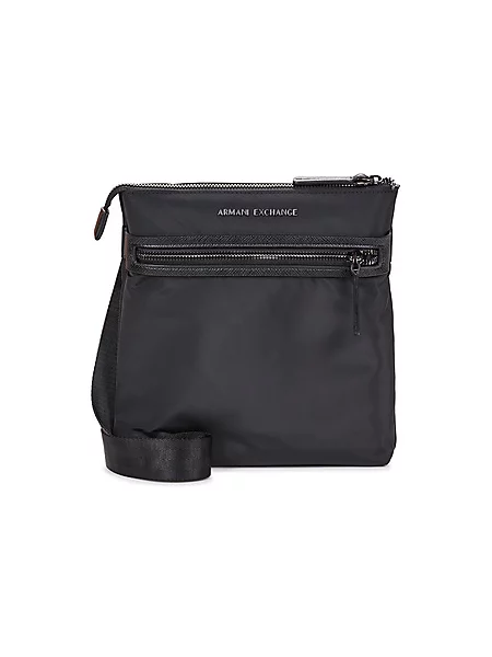 Crossbody torba Armani Exchange brez pet črna